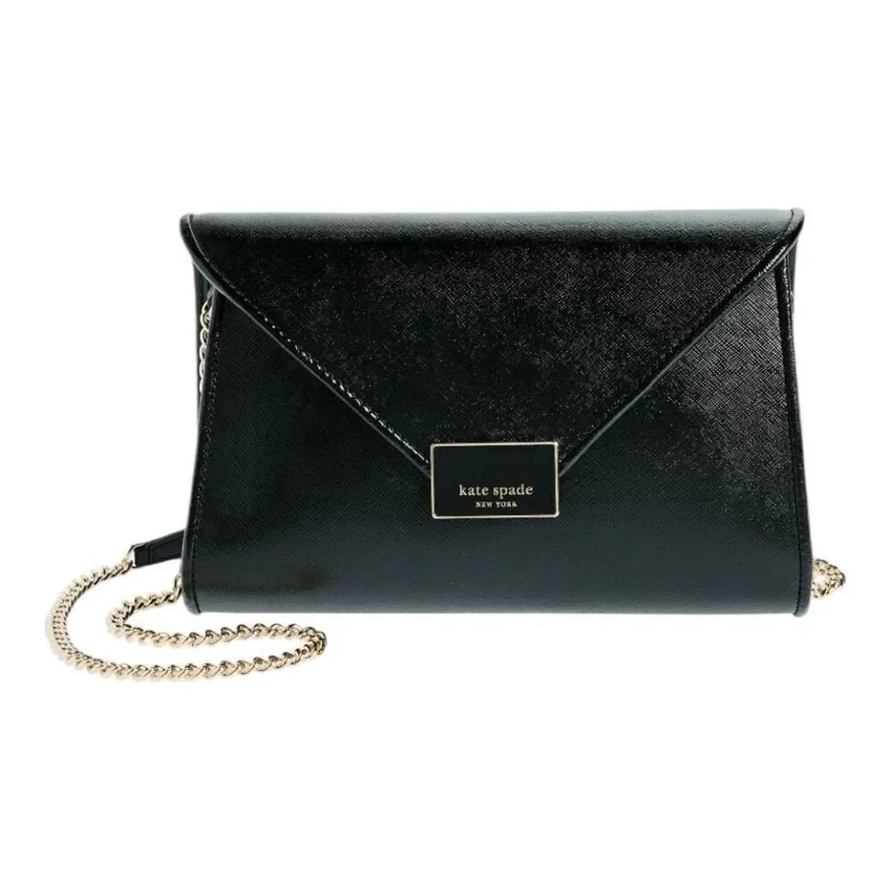 Kate Spade New York Anna Medium Envelope Leather Convertible Clutch - Picture 1 of 6
